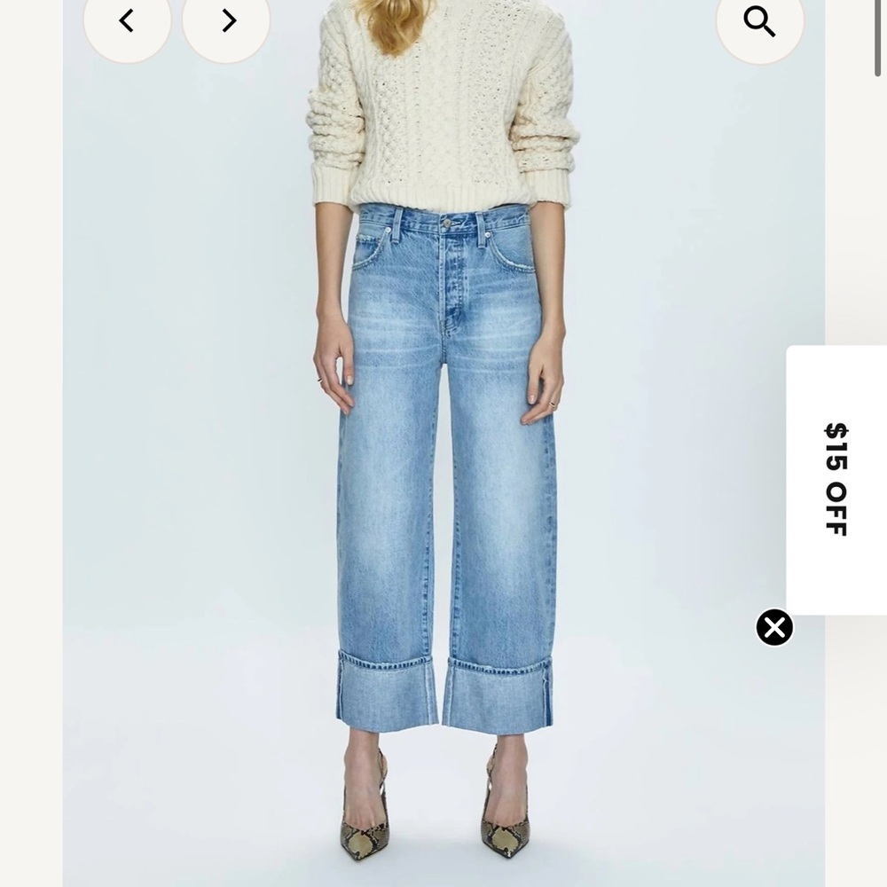 pistola Essex wide leg cuffed jean